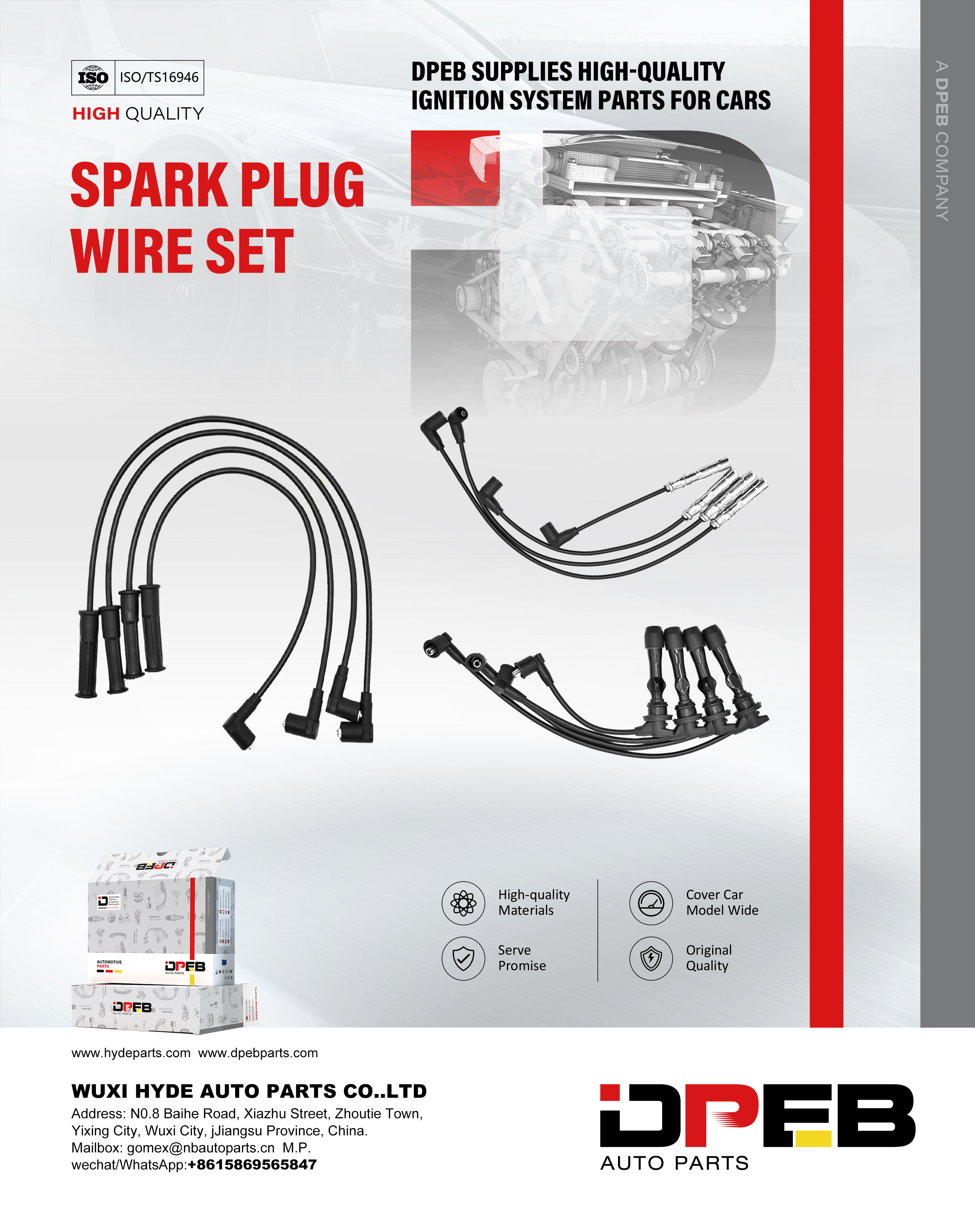 High voltage ignition cable